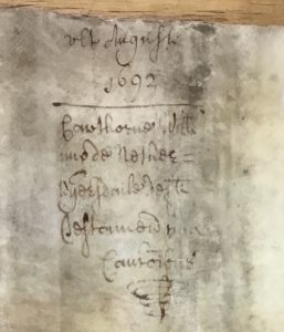 Will of William Cawthorne 1692